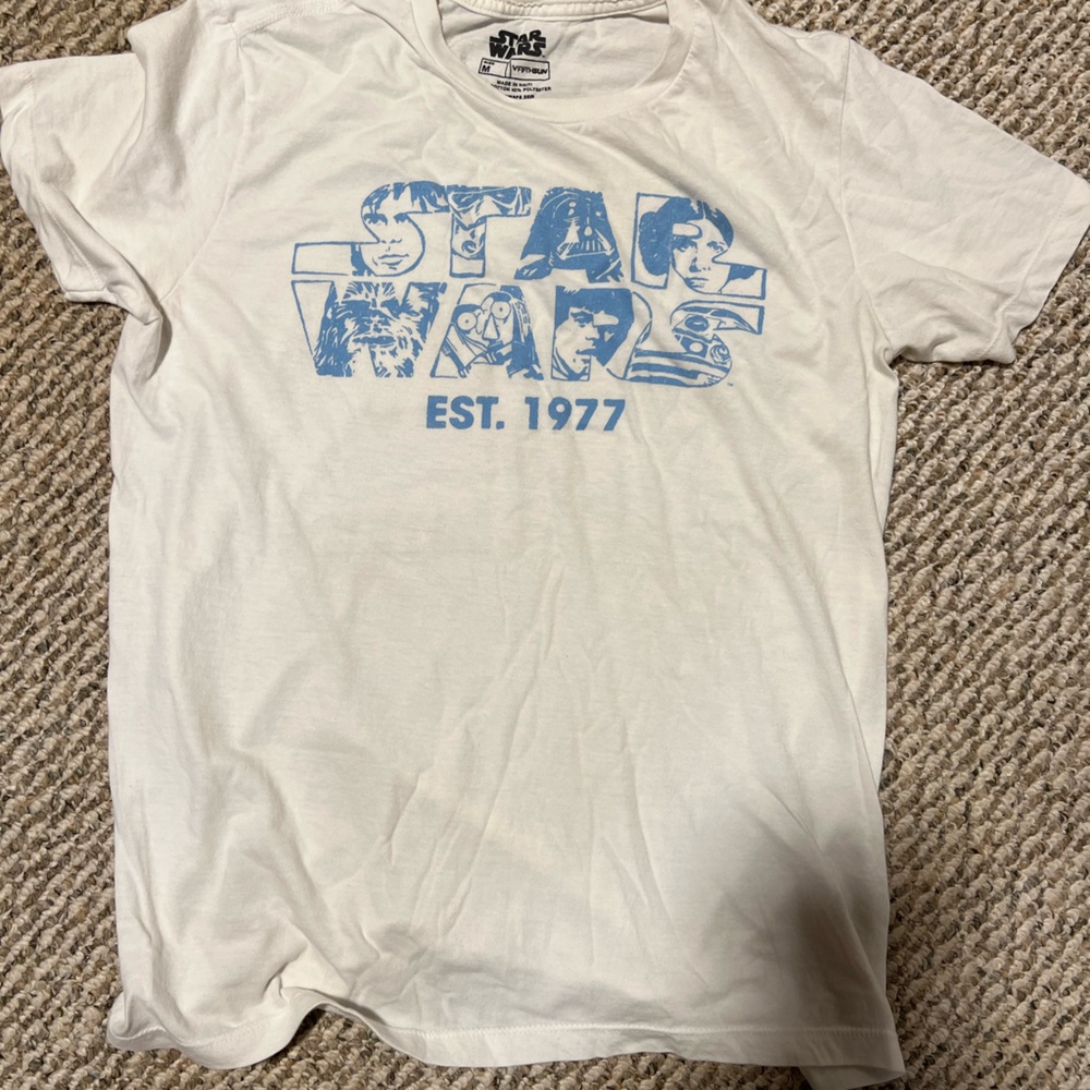 Star Wars White and Blue Short Sleeve Tee